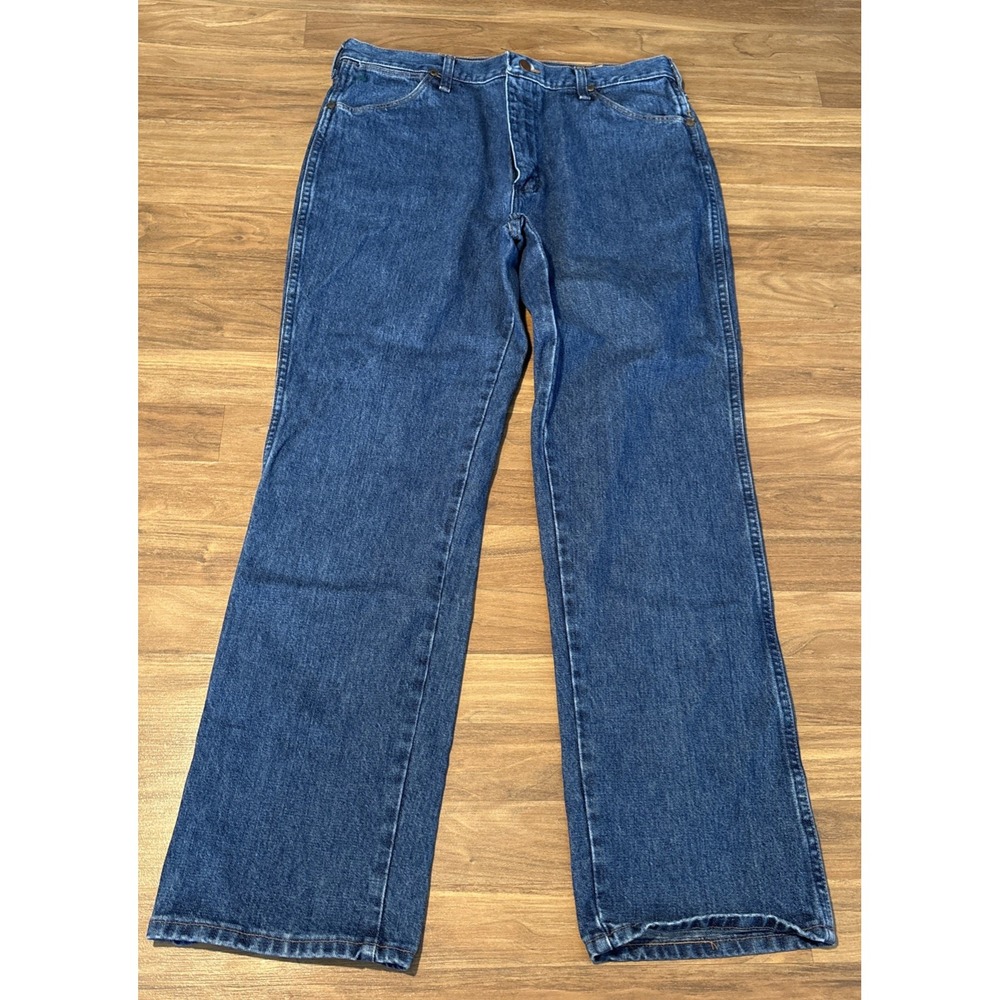 Wrangler 936GBK Cowboy Cut Straight Leg Jeans Mens 36x32 Blue Made in USA